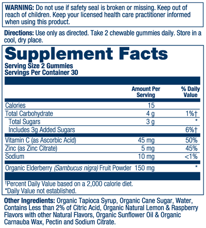 Solaray Organic Elderberry 60 Gummies