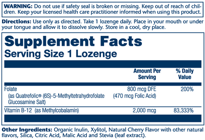 Solaray Methyl B-12 & Methyl Folate 60 Lozenges