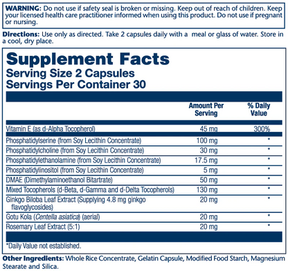 Solaray Phosphatidylserine Plus 60 Caps