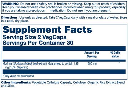 Solaray Moringa Leaf Extract 900mg 60 Caps