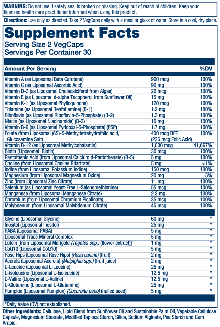 Solaray Liposomal Multivitamin Men's 60 Caps
