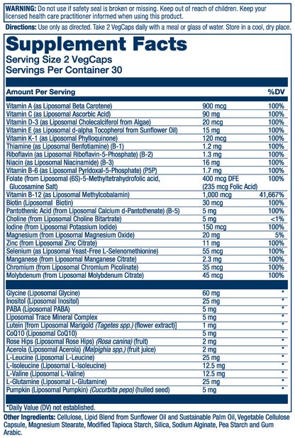 Solaray Liposomal Multivitamin Men's 60 Caps