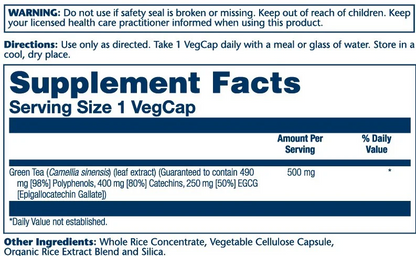Solaray Green Tea Leaf Extract, Double 500mg 30 Caps