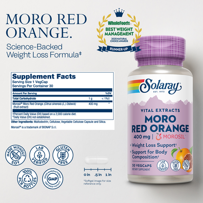 Solaray Moro Red Orange Extract Morosil 30 Caps