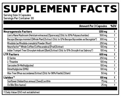 Glaxon Neuro 365 - Non Stim Nootropic 90 Caps
