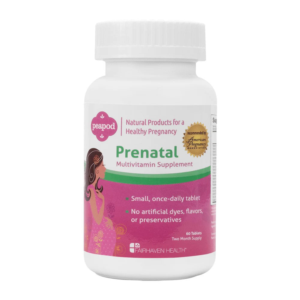 Peapod Prenatal Multivitamin – Natural Pregnancy Support Small, Once-Daily Tablet | 60 Tablets | Two-Month Supply | No Artificial Dyes, Flavors, or Preservatives