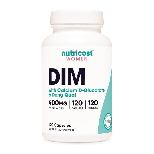 Nutricost Women’s DIM with Calcium D-Glucarate & Dong Quai – 400mg per Serving Dietary Supplement | 120 Capsules | 120 Servings