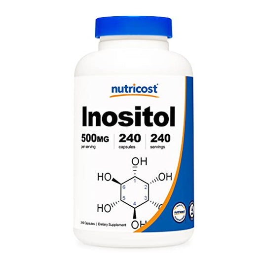Nutricost Inositol (Myo-Inositol) 500mg – 240 Capsules Dietary Supplement