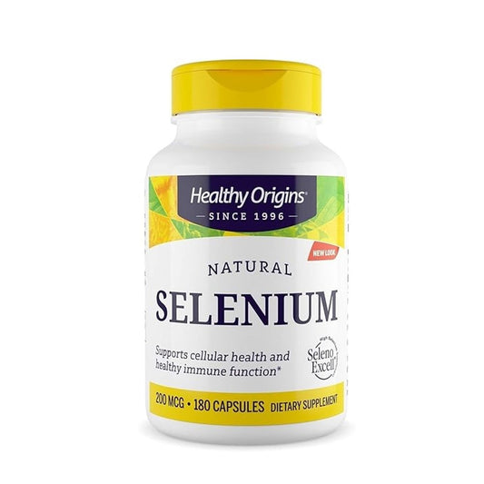 Healthy Origins Natural Selenium 200mcg – SelenoExcell® for Cellular Health & Immune Support Dietary Supplement | 180 Capsules | Since 1996