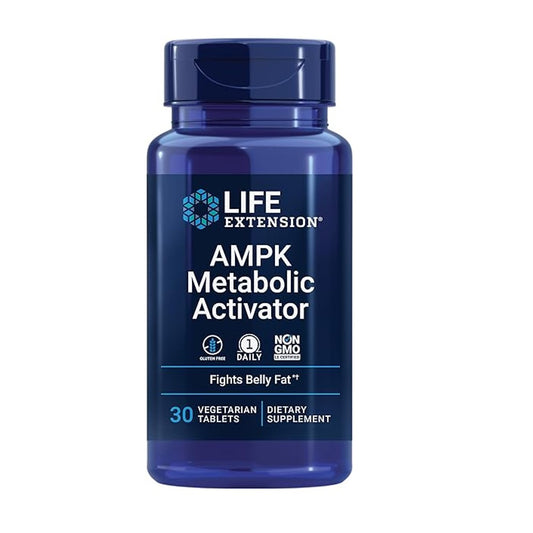 Life Extension AMPK Metabolic Activator – Fights Belly Fat & Supports Metabolism Non-GMO | 30 Vegetarian Tablets | Dietary Supplement