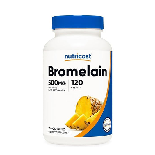Nutricost Bromelain 500mg – Natural Enzyme Support Dietary Supplement | 120 Capsules | 120 Servings