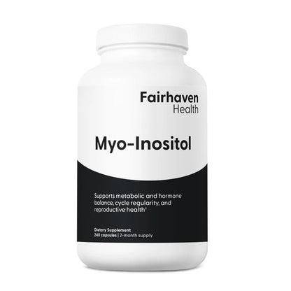 Fairhaven Health Myo-Inositol – Supports Hormone Balance, Metabolic Health, and Reproductive Wellness Dietary Supplement | 240 Capsules – 2-Month Supply