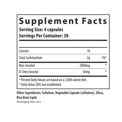 Fairhaven Health Myo + D-Chiro Inositol – 40:1 Blend Supports Metabolic Health, Hormone Balance, Cycle Regularity & Reproductive Wellness | 120 Capsules – 2-Month Supply