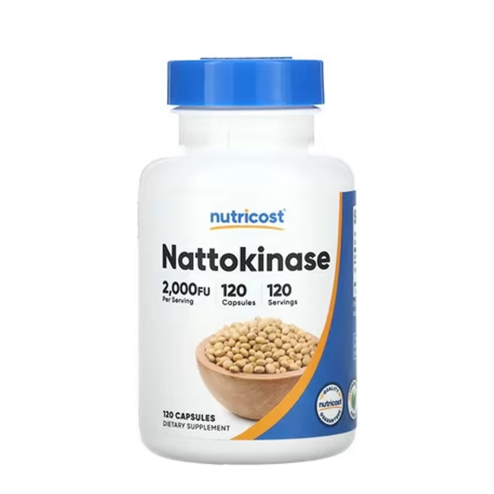 Nutricost Nattokinase 2,000 FU – Natural, High Potency Cardiovascular & Circulatory Support 120 Capsules | 120 Servings | Dietary Supplement
