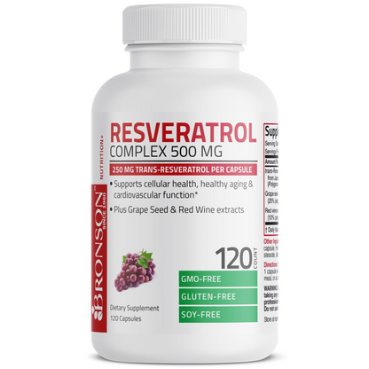 Bronson Vitamins Resveratrol Complex - 500 Mg 60 Caps