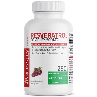 Bronson Vitamins Resveratrol Complex - 500 Mg 60 Caps