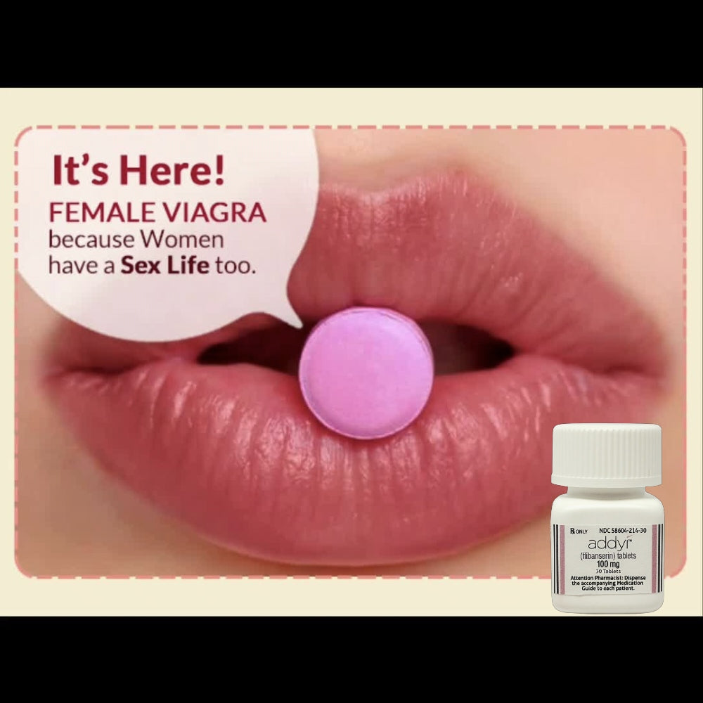 Addyi Tablets – 30 Tablets, Female Sexual Health with Liquid Supplement