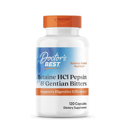 Doctor's Best Betaine H Cl, Pepsin and Gentian Bitters, 360 Capsules