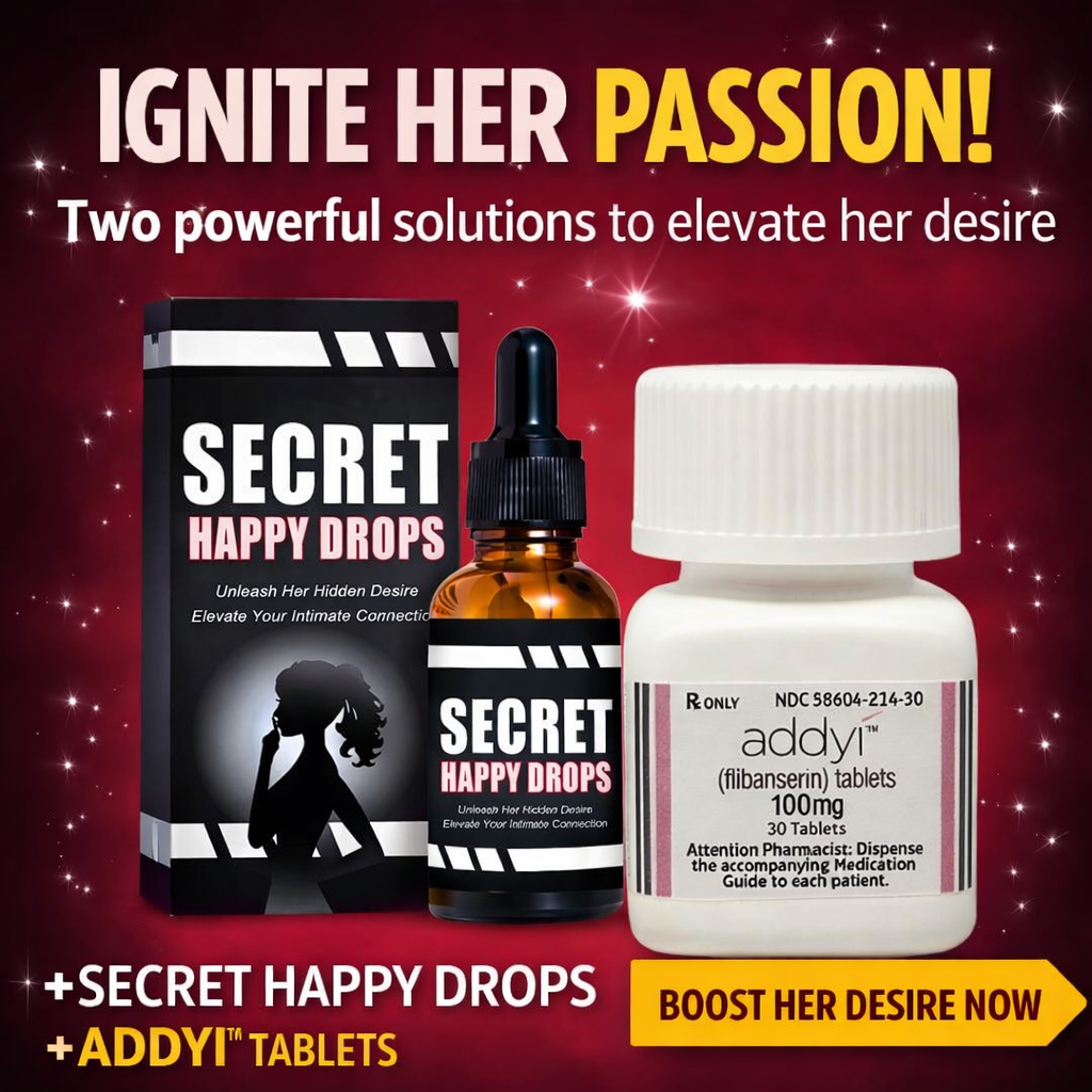 Addyi Tablets – 30 Tablets, Female Sexual Health with Liquid Supplement