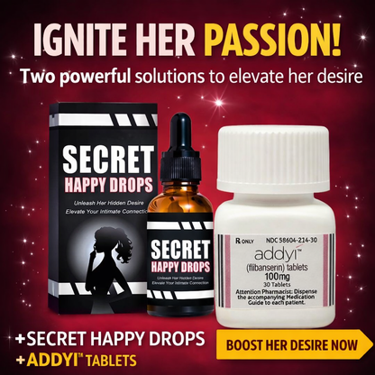 Addyi Tablets – 30 Tablets, Female Sexual Health with Liquid Supplement