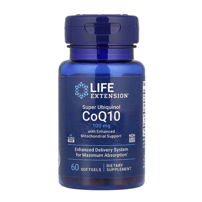Life Extension Super Ubiquinol Co Q10 with Pqq 100 Mg, 30 Softgels
