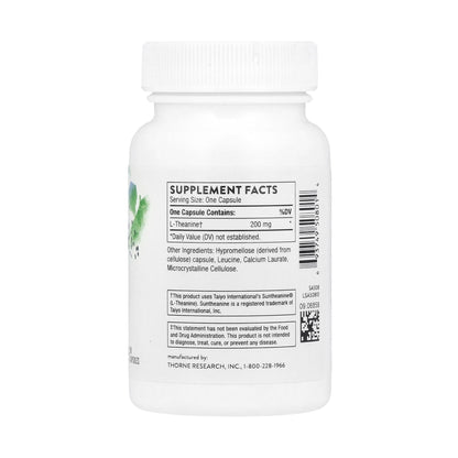 THORNE Theanine DIETARY SUPPLEMENT (90) CAPSULES 200mg