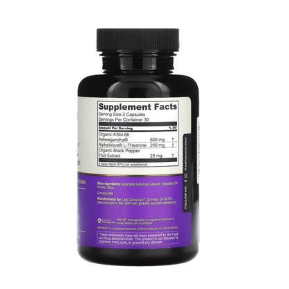 Zen Well Ashwagandha Advanced Formula | Stress Relief & Focus | 60 Capsules.