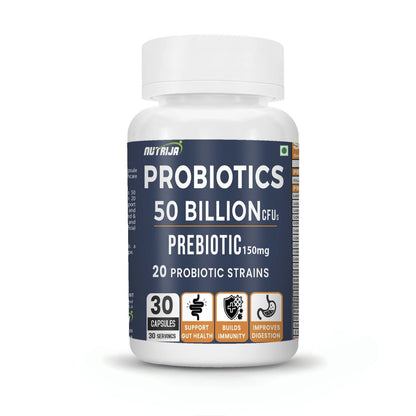 NutriJa Probiotics 50 Billion Cfus 20 PROBIOTIC STRAINS