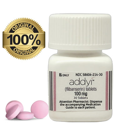 Addyi Tablets – 30 Tablets, Female Sexual Health with Liquid Supplement