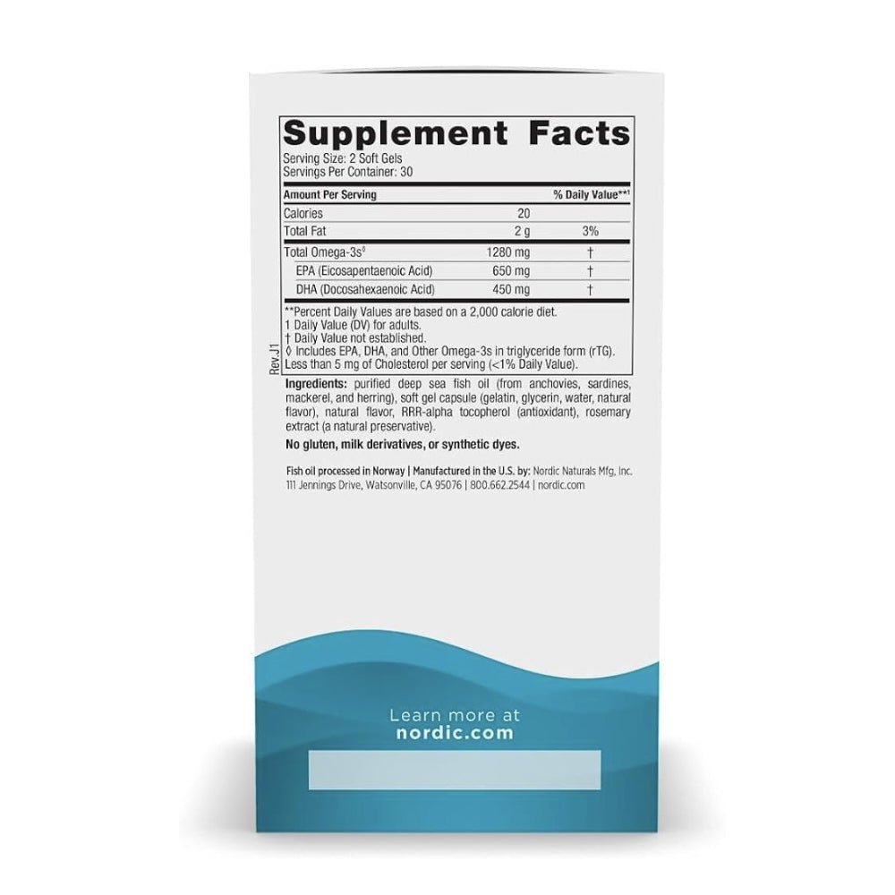 Nordic Naturals Ultimate Omega Fish Oil | 1280mg
