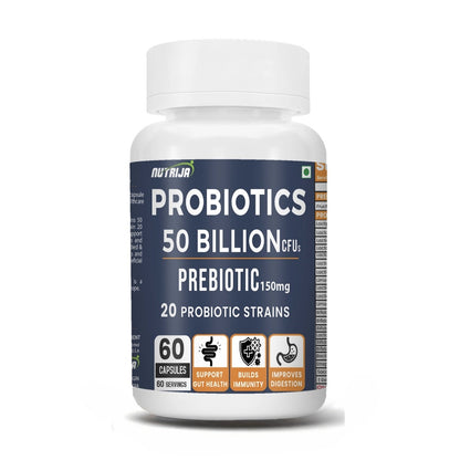 NutriJa Probiotics 50 Billion Cfus 20 PROBIOTIC STRAINS