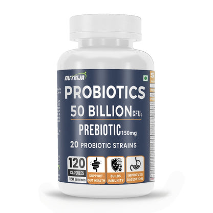 NutriJa Probiotics 50 Billion Cfus 20 PROBIOTIC STRAINS