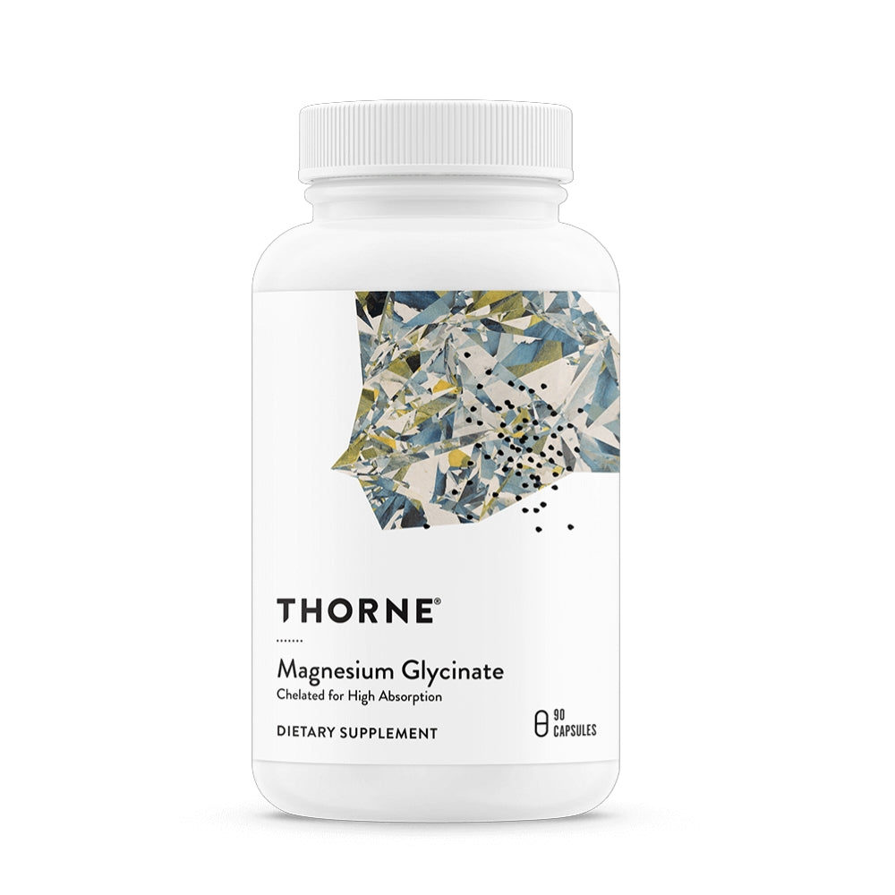 Thorne Magnesium glycinate (90) Count Optimally absorbed form of magnesium that promotes restful sleep and muscle relaxation