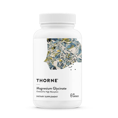 Thorne Magnesium glycinate (90) Count Optimally absorbed form of magnesium that promotes restful sleep and muscle relaxation