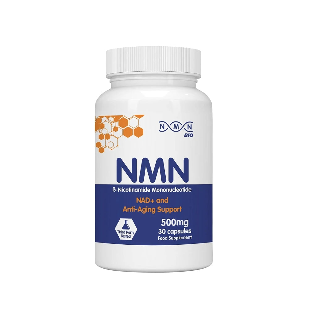 Nmn Bio-Nicotinamide Mononucleotide 500mg - Nad+ and Anti-Aging Support - 30 Capsules