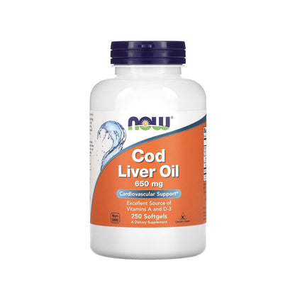 Now Foods Cod Liver Oil 650 Mg – 250 Softgels – Vitamins a & D3