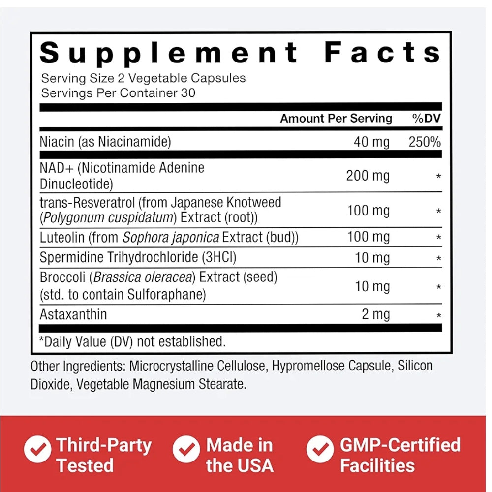 Force Factor Nad+ Longevity – 60 Capsules