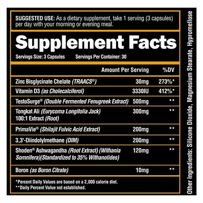 Alpha Lion SUPERHUMAN® TEST - Natural Male Hormone Optimization 90 caps